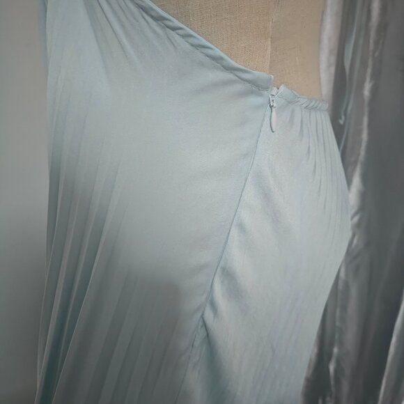 A.L.C. Moira Satin Pleated Maxi Dress - Picture 9 of 12